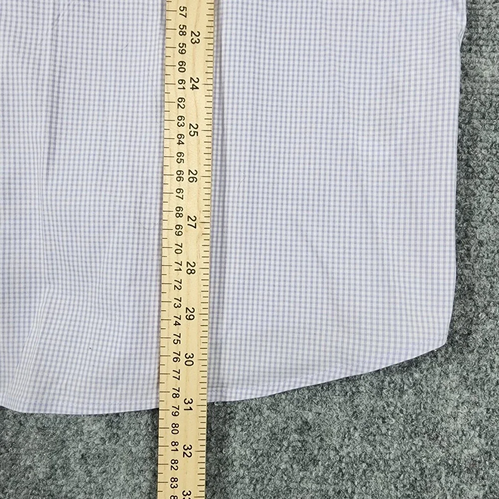 Banana Republic Slim Fit Shirt XLPurple Gingham Wrinkle Resistant Mens Button Up